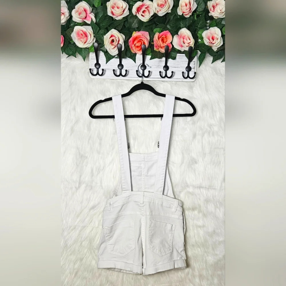 Brand New Dove White Overall Shorts - Picture 3 of 4